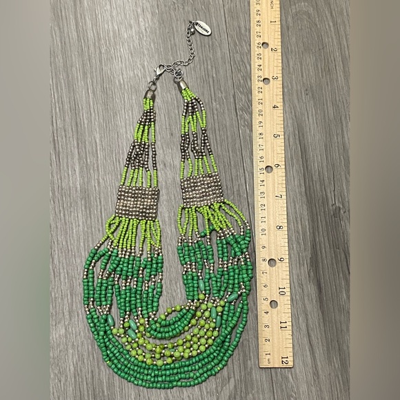 Tanjore India Green Beaded Necklace - Picture 8 of 8